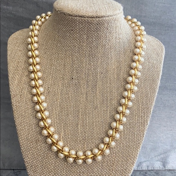 Napier Jewelry - Napier Gold And Pearl Necklace And Free Earrings